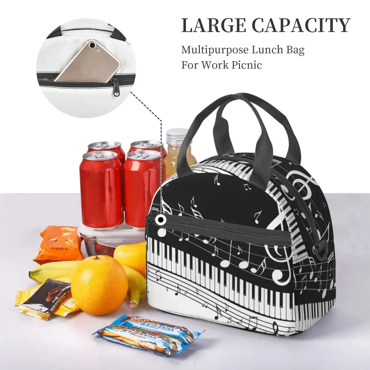 Abstract Piano Keys With Music - Food Storage Notes review and price