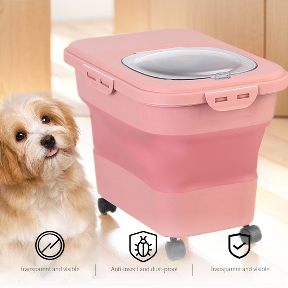 Collapsible Dry Cat Food Box 2 - Food Storage With Wheels review and price
