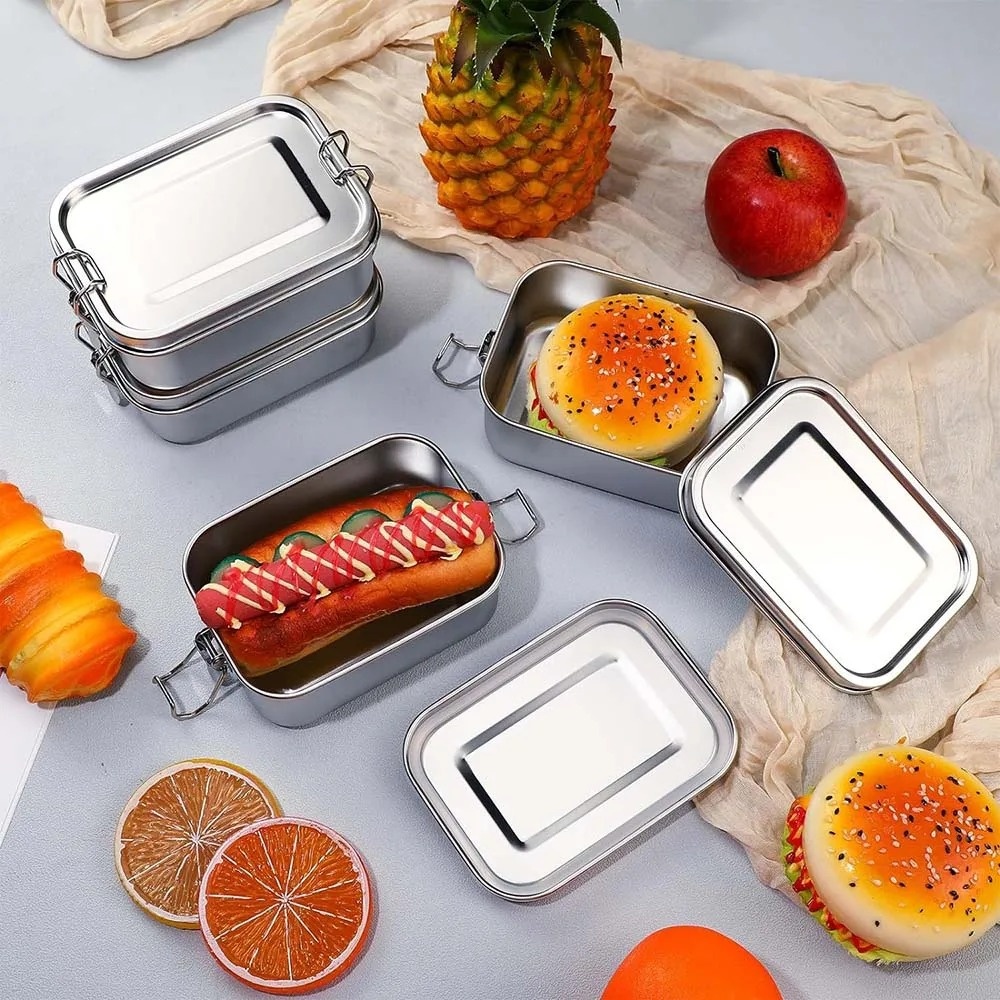 Stainless Steel Bento Box Meta - Food Storage Lock Box review and price