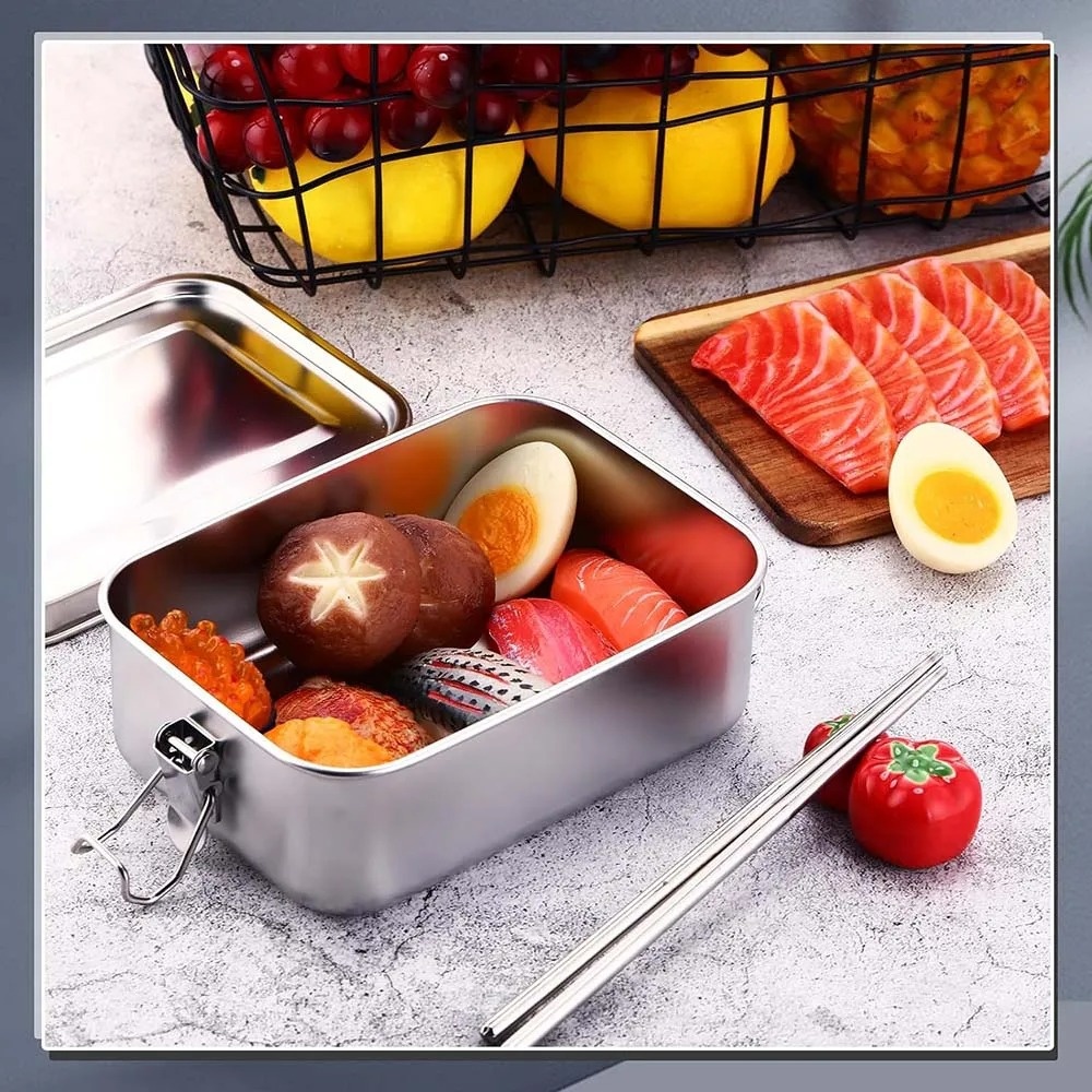 Stainless Steel Bento Box Meta - Food Storage Lock Box review and price